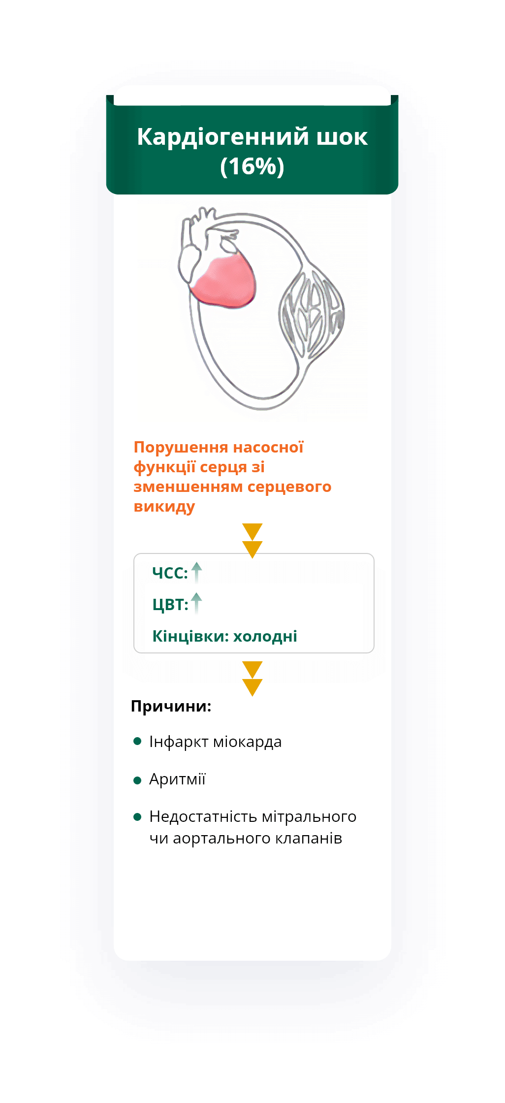 Кардіогенний шок (16%)